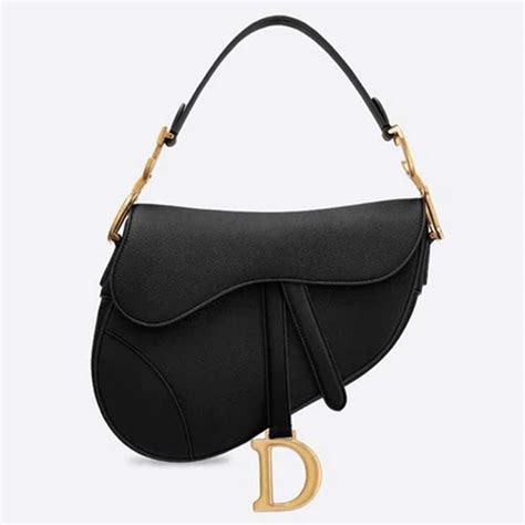 dior black saddle bag